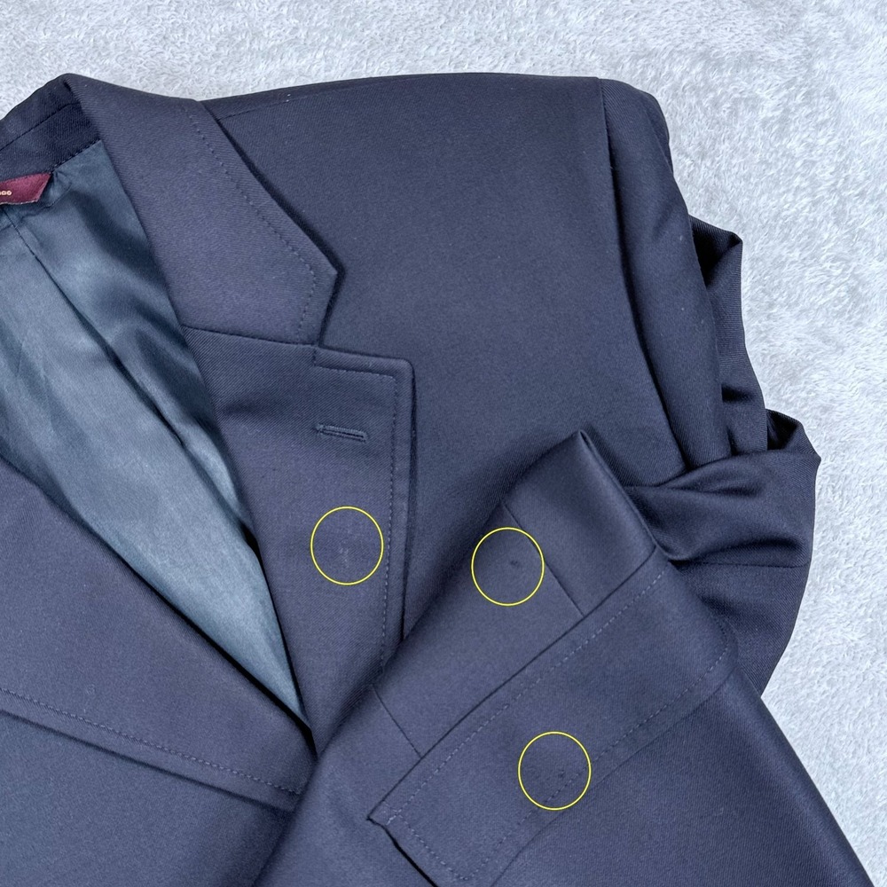 Brooks Brothers Loro Piana Blazer Jacket Boys 18 Navy 3 Button Suit Coat Uniform - Picture 9 of 9
